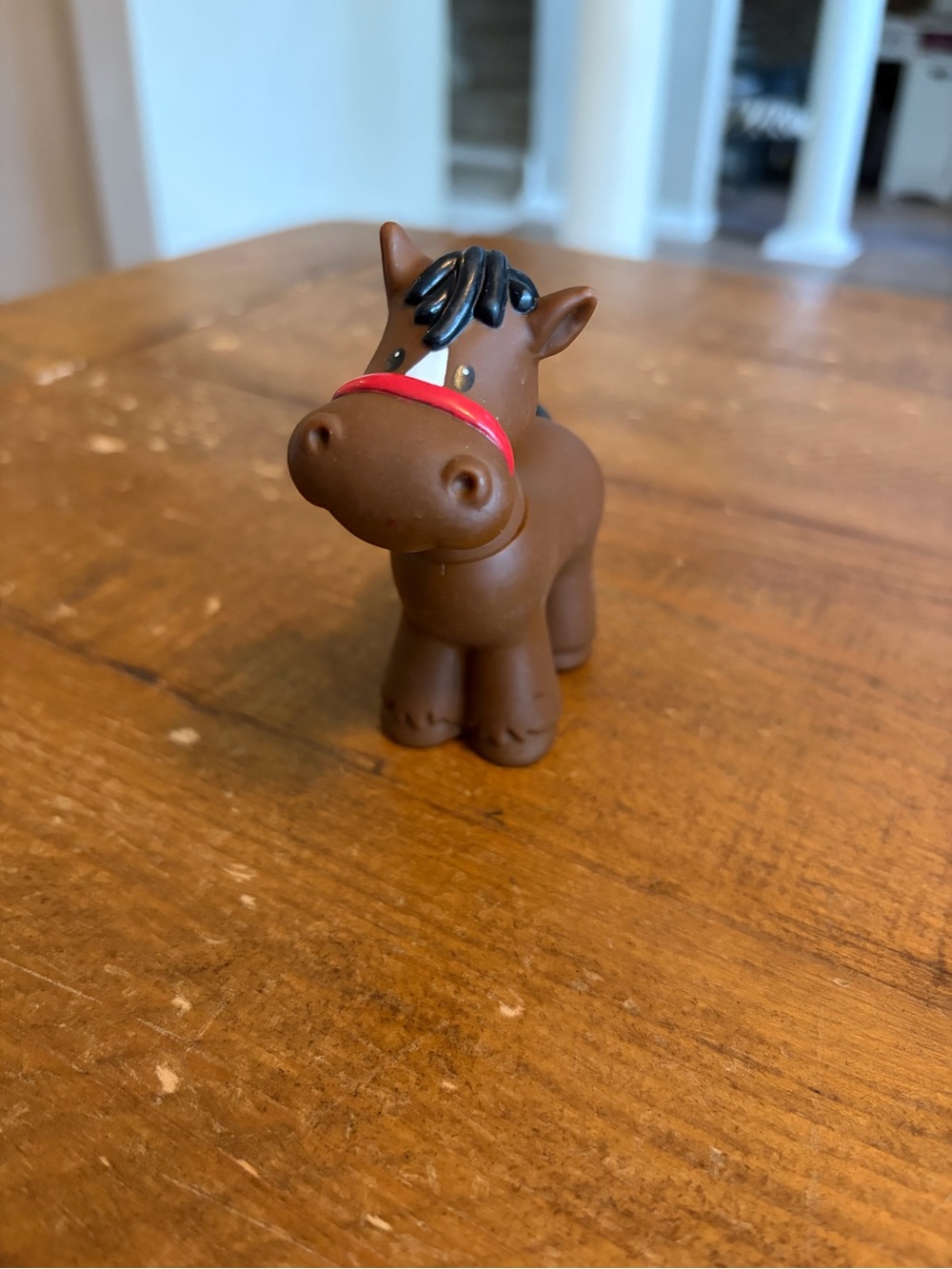 Fisher Price Little People brown horse as is. Neck turns.